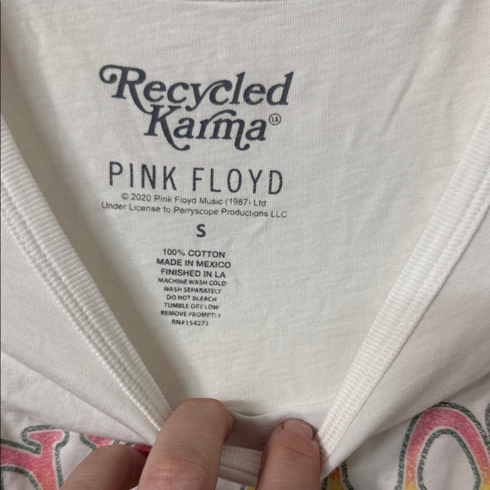 Recycled Karma Pink Floyd White Graphic Tee - Picture 2 of 3